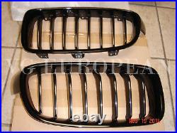 BMW F30 F31 3-Series Genuine M Performance Gloss Black Grille Pair, Grilles NEW