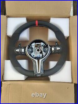 BMW F Series M Performance Heated Steering Wheel Carbon Alcantara Flat bottom