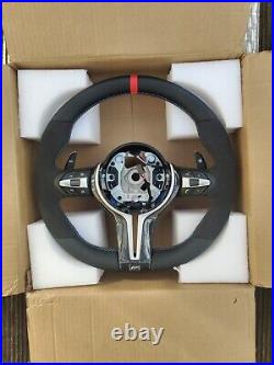 BMW F Series M Performance Heated Steering Wheel Carbon Alcantara Flat bottom