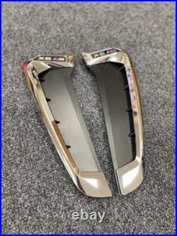 BMW GENUINE F86 X6M M Performance chrome Air Duct Side Vent Grilles PAIR BMW GENUINE F86 X6M M Performance chrome Air Duct Side Vent Grilles PAIR