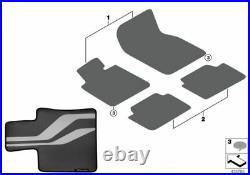 BMW Genuine M Performance Car Carpet Floor Mats FRONT ONLY F10 F11 51472365218
