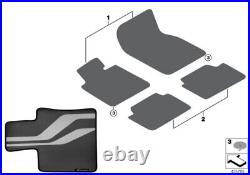 BMW Genuine M Performance Car Carpet Floor Mats Front Set F10 F11 51472365218 BMW Genuine M Performance Car Carpet Floor Mats Front Set F10 F11 51472365218
