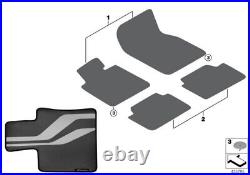 BMW Genuine M Performance Car Carpet Floor Mats Front Set F10 F11 51472365218