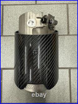 BMW Genuine M Performance Exhaust System Trim Carbon Titanium 18305B35D87set of4