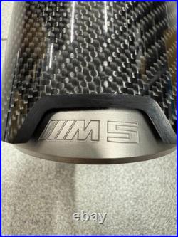 BMW Genuine M Performance Exhaust System Trim Carbon Titanium 18305B35D87set of4