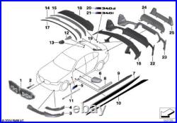 BMW Genuine M Performance Front Left Attachment, Carbon Fits G20 LCI 51195A4B369 BMW Genuine M Performance Front Left Attachment, Carbon Fits G20 LCI 51195A4B369