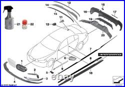 BMW Genuine M Performance Front Left Ornamental Grille Gloss Black 51719626587