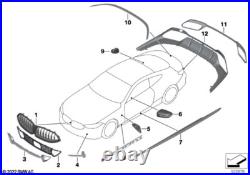 BMW Genuine M Performance Front Ornamental Grille Carbon Fits G14 51712472044 BMW Genuine M Performance Front Ornamental Grille Carbon Fits G14 51712472044