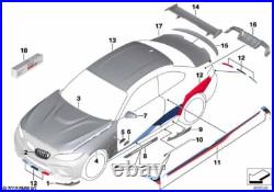 BMW Genuine M Performance Front Right Ornamental Grille Gloss Black 51712355448