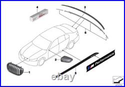 BMW Genuine M Performance Front Right Ornamental Grille Gloss Black 51712412424