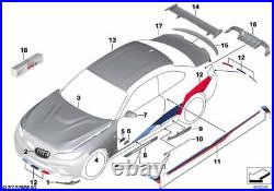 BMW Genuine M Performance Left NS Side Ornamental Grille Gloss Black 51712407179