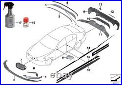 BMW Genuine M Performance Left Sill Attachment Matt Black Paintable 51192455951