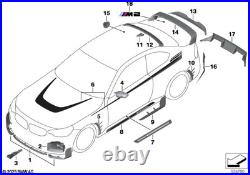 BMW Genuine M Performance Rear Right Side Panel Cover Trim Carbon 51135A64A12