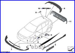 BMW Genuine M Performance Rear Spoiler Black High Gloss Replacement 51192462543