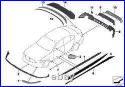 BMW Genuine M Performance Rear Spoiler Black Matt Replacement 51192455880