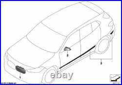 BMW Genuine M Performance Right Left Foil Application Frozen Black 51142449810 BMW Genuine M Performance Right Left Foil Application Frozen Black 51142449810