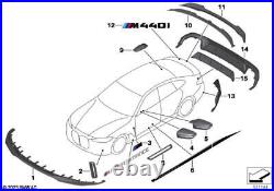 BMW Genuine M Performance Right Left Foil Application Frozen Black 51145A30BB6