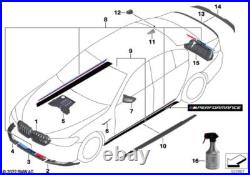 BMW Genuine M Performance Right Left Motorsport Strip Foil Fits F90 51145A12C42