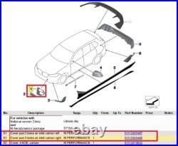 BMW Genuine M Performance Set of Brake Air Inlet Trim Carbon G05 51112455498
