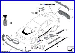 BMW Genuine M Performance Side Sill Foil Application Frozen Black 51145A30FD6