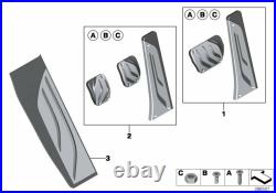 BMW Genuine M Performance Stainless Steel Pedals Pads Covers Set 35002232277