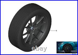 BMW Genuine RDC Complete Wheel Set Summer Frozen Gold M Performance 36112459540