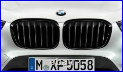 BMW Genuine X1 M Performance Front Grilles Trim Set Gloss Black 2407732 2407733