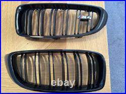 BMW M4 F82 F83 Genuine M Performance Front Gloss Black Grilles
