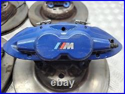 BMW M Performance 340mm Blue Brembo Brake Caliper Discs 1 2 3 4 Series F2X F3X