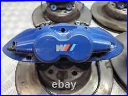 BMW M Performance 340mm Blue Brembo Brake Caliper Discs 1 2 3 4 Series F2X F3X