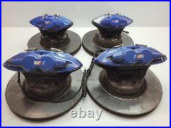 BMW M Performance 340mm Blue Brembo Brake Caliper Discs Kit 1 2 3 4 Series