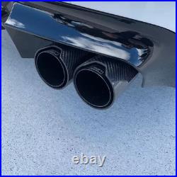 BMW M Performance Carbon Fiber Exhaust TWIN End Tips Dual Pipe 63mm In 101MM Out