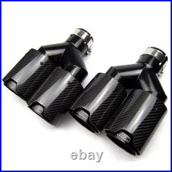 BMW M Performance Carbon Fiber Exhaust TWIN End Tips Dual Pipe 63mm In 101MM Out