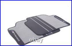 BMW M Performance Rubber Floor Mats Rear Set F30 F31 F80 F36 Genuine 2409932