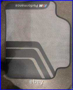 BMW M Performance Rubber Floor Mats Rear Set F30 F31 F80 F36 Genuine 2409932