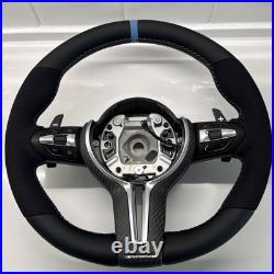 Bmw F80 F82 F83 F87 F15 F16 M Steering Wheel M Performance Carbon Retrimmed Blue Bmw F80 F82 F83 F87 F15 F16 M Steering Wheel M Performance Carbon Retrimmed Blue