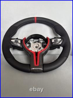 Bmw F80 F82 F83 F87 F15 F16 M Steering Wheel M Performance Carbon Retrimmed Red