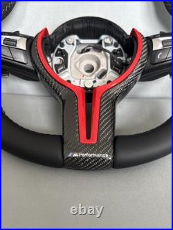 Bmw F80 F82 F83 F87 F15 F16 M Steering Wheel M Performance Carbon Retrimmed Red