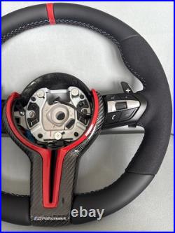 Bmw F80 F82 F83 F87 F15 F16 M Steering Wheel M Performance Carbon Retrimmed Red