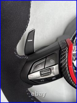 Bmw F80 F82 F83 F87 F15 F16 M Steering Wheel M Performance Carbon Retrimmed Red
