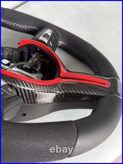 Bmw F80 F82 F83 F87 F15 F16 M Steering Wheel M Performance Carbon Retrimmed Red