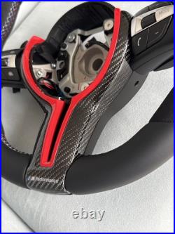 Bmw F80 F82 F83 F87 F15 F16 M Steering Wheel M Performance Carbon Retrimmed Red