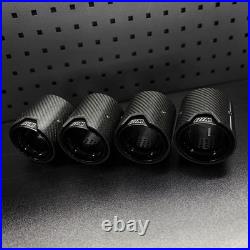 Carbon Fibre Exhaust Tips M Performance Style for BMW M2 M3 M4 F Series Set of 4