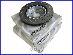 FOR BMW M2 M3 M4 FRONT GENUINE PERFORMANCE DRILLED OEM BRAKE DISCS PAIR 380mm