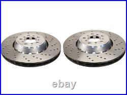 FOR BMW M2 M3 M4 FRONT GENUINE PERFORMANCE DRILLED OEM BRAKE DISCS PAIR 380mm