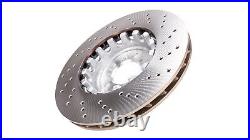 FOR BMW M2 M3 M4 FRONT GENUINE PERFORMANCE DRILLED OEM BRAKE DISCS PAIR 380mm