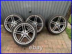 GENUINE 19 BMW PERFORMANCE M DOUBLE-SPOKE 313 Diamond Cut ALLOY WHEEL SET