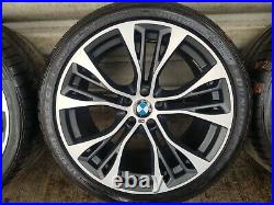 GENUINE BMW X5 X6 21 style 599 M Performance Alloy Wheels & Tyres F15 F16 E70