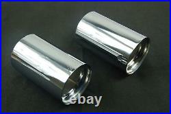 GENUINE M Performance Exhaust Tailpipe Tips CHROME 2pcs BMW 2 3 5 6 Series 2012