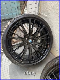 Genuine 20 BMW M Performance Style 732M Gloss Black Wheels & Pirelli PZero X 4